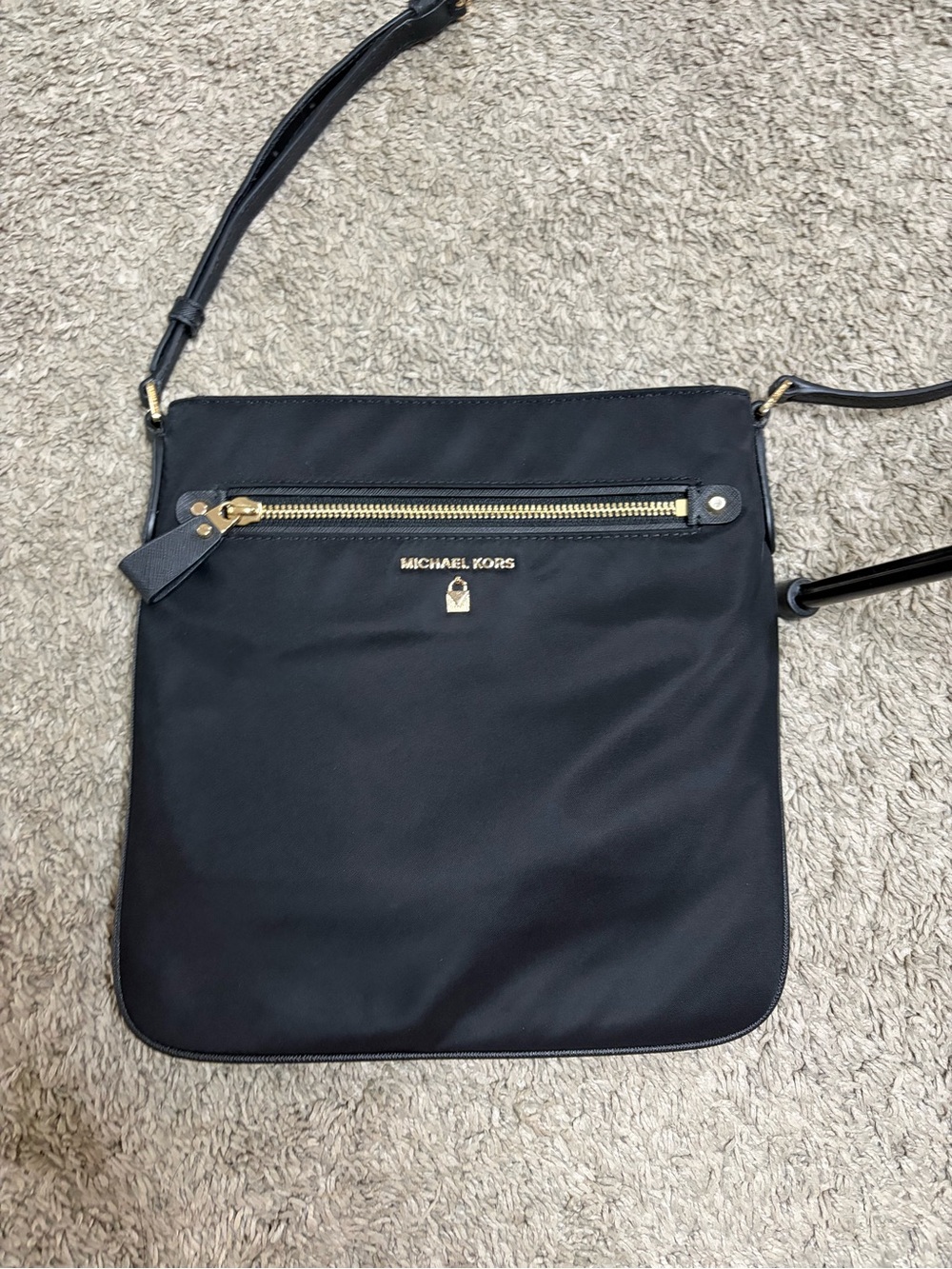 Michael Kors Black Crossbody with Gold Hardware